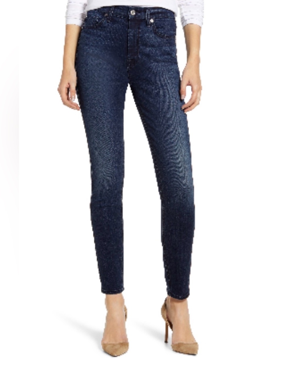 NWT 7 for all Mankind high waist ankle skinny jean Size 34